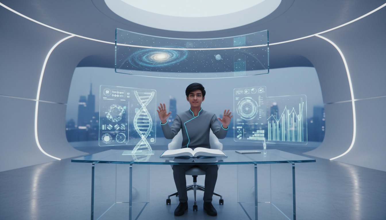 Futuristic AI learning environment